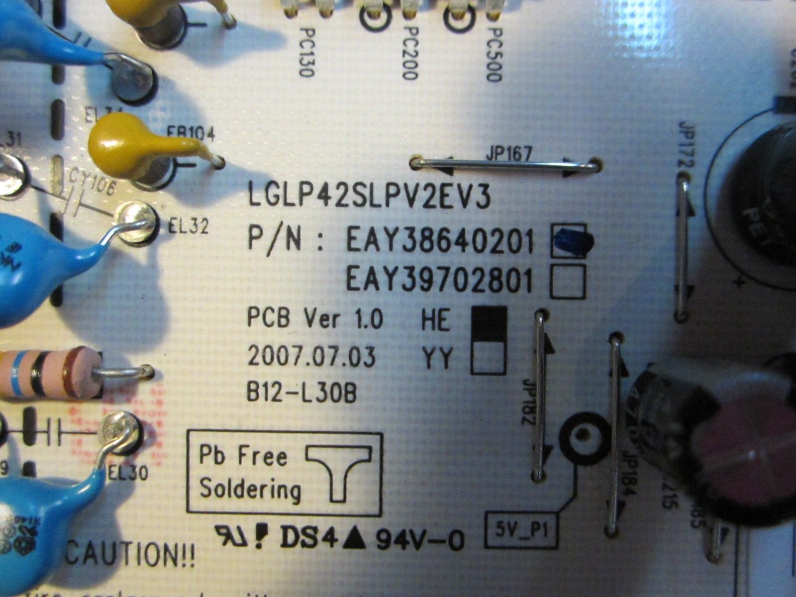 LG 42LC55 Netzeil BOARD EAY38640201 LGLP42SLPVEV3